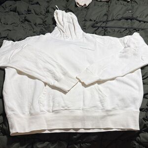 Spiritual Gangster No Bad Feelings Oversized Off White Hoodie with Logo. XL